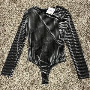 Gunmetal Body Suit, NWT